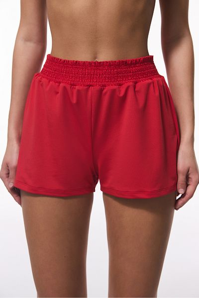 Penti Red Melissa High Waist Swim Shorts