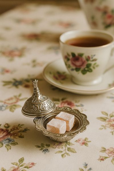 Arma House Ottoman Style 5*4 cm Silver Colored Stylish Turkish Delight and Candy Set