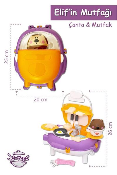 SmartFox Elif in Backpack Toy Faucet Sink Set