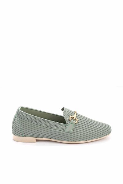 Bambi Mokasyny damskie Water Green Knitwear K01320302082