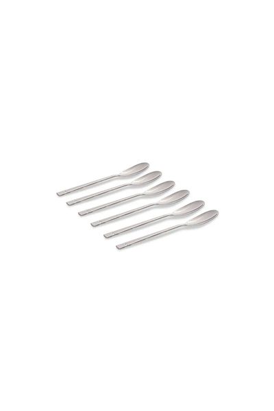 Paşabahçe Set of 6 Steel Skinny Teaspoons 13cm