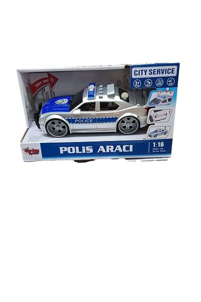 Vardem اخترت سيارة شرطة Wy620a-b مع صوت وضوء 1:16 3