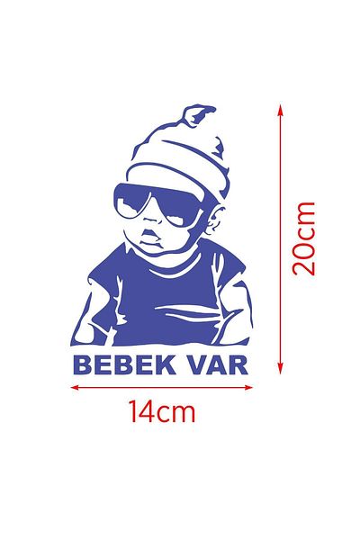 MIGNATIS Autocolant pentru mașină Baby in Car - Autocolant pentru mașină - Autocolant pentru mașină - 20 cm