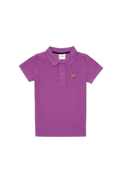 U.S. Polo Assn. تي شيرت بولو أساسي بنفسجي للأولاد 50306484-VR037