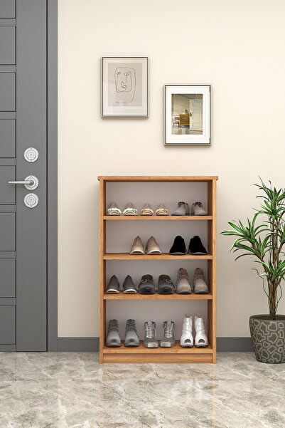 asratrend Asra Trend MDF 4 Katlı Açık Raflı Ayakkabılık - 60 cm, Modern,Bot U...