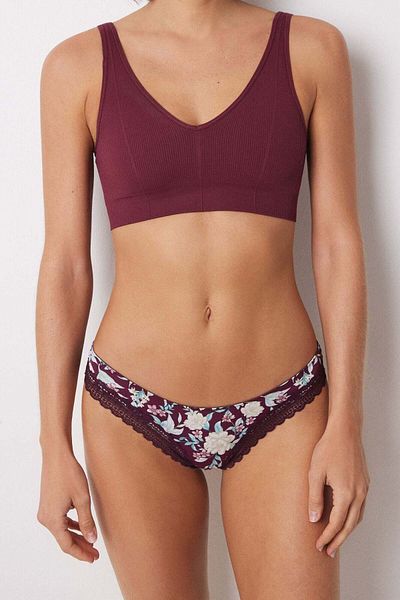 Women'secret Classic microfibre lace panty