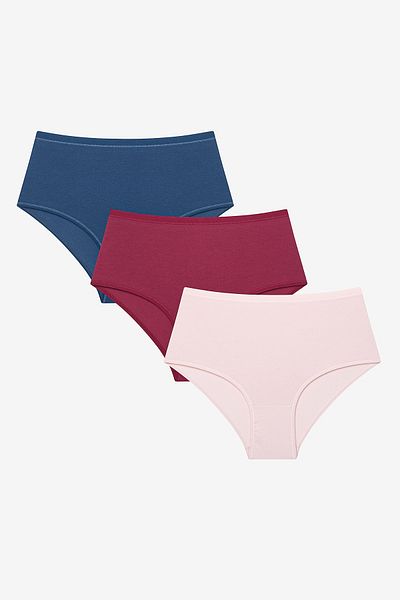 Penti Pachet de 3 chiloți multicolori cu talie înaltă