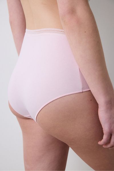 Penti Easy Cotton Trim Highwaist Rosa Slip Höschen