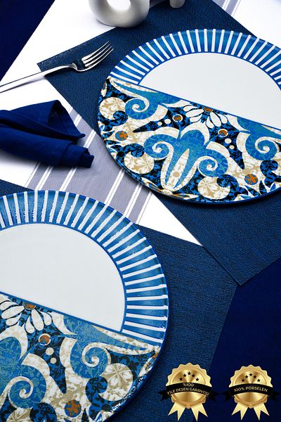 Heda Porselen Azur 32cm 2-Pack Porcelain Pizza Plate