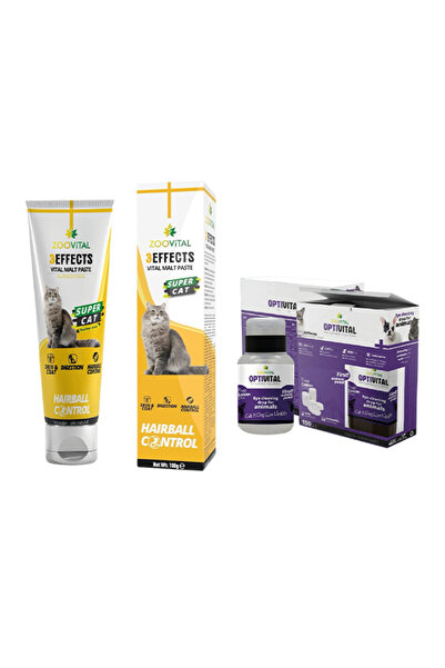 Zoovital Hairball Malte Paste 100 gr + Optivital Göz Temizleme Solüsyonu 150 ml