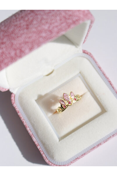 Reorah Collection Rapunzel Taç Yüzük 925 Gümüş-Pembe