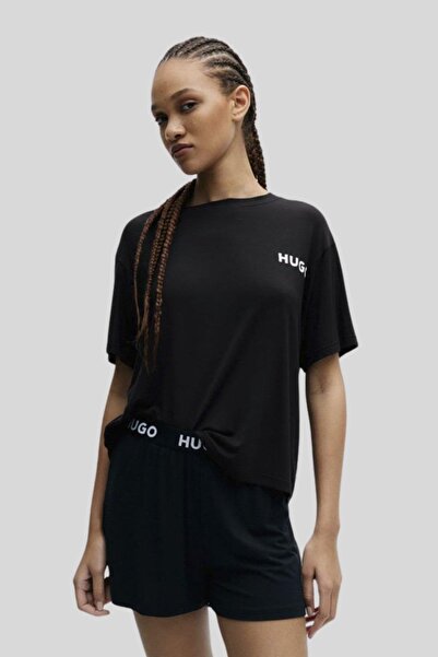 Hugo Boss Oversize Kadın T-shirt Siyah