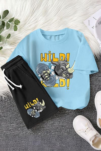 MYADA Set pentru copii din 2 piese cu imprimeu Wild Rhino New Season 23365