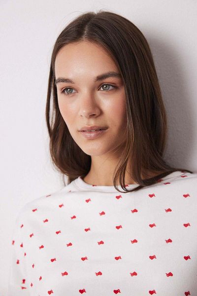 Women'secret Heart pajamas The Blonde Neighbor