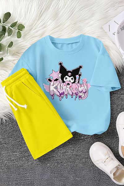 MYADA Set pentru copii colorat Baby Kuromi din 2 piese cu scris premium Graffiti 23408