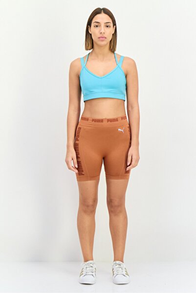 Puma Women Sportswear Fit 5 Inseam Training Shorts, Brown