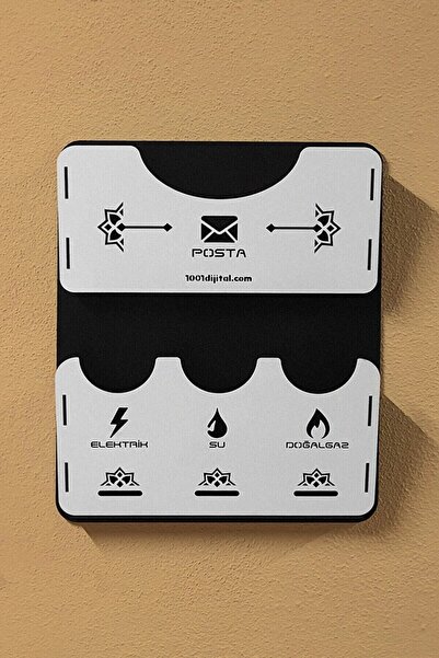 Reklamwar Apartman Fatura Kutusu Posta Kutusu (siyah Beyaz)