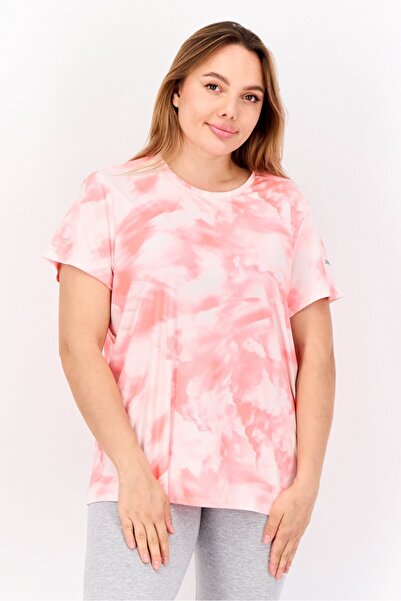 Puma تي شيرت رياضي نسائي بأكمام قصيرة للجري، وردي مرجاني