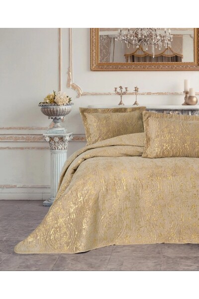 Cotton Box Smart Double Bedspread Brillante S.Brown