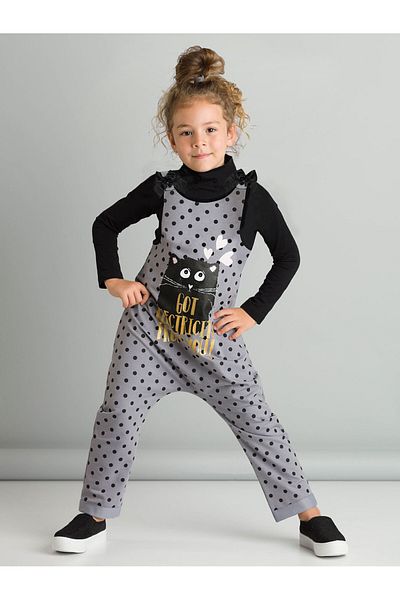Denokids Overall für Mädchen mit elektrischer Katze