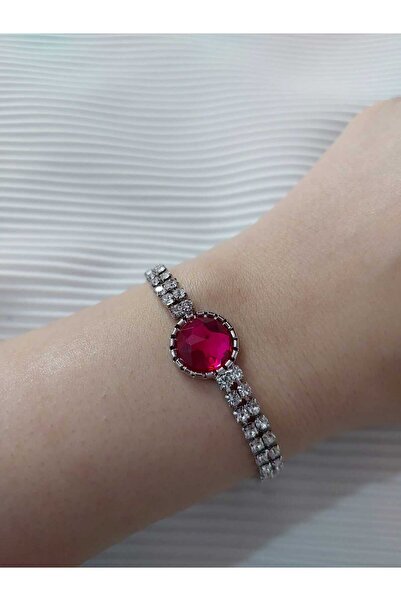 Avcıoğlu Aksesuar اسوارة نسائية حجر واحد موديل دائري حجر كريستال زركون اسوارة...