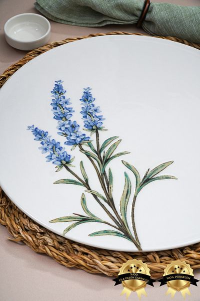 Heda Porselen Lavender 32cm 2-Pack Porcelain Pizza Plate