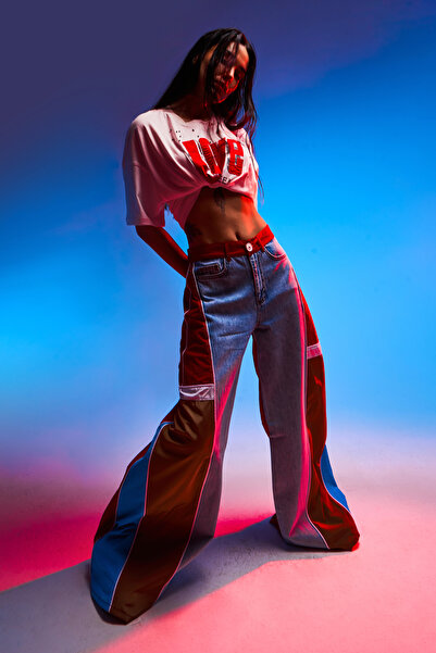 its basic Women's Jeans Multiple Colors Double Piece Palazzo Fit Design Trousers