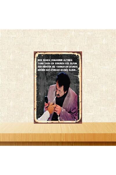 Home Müslüm Gürses En Sonunda Kül Oldum 20-30 Cm Retro Ahşap Poster Tkfx4503