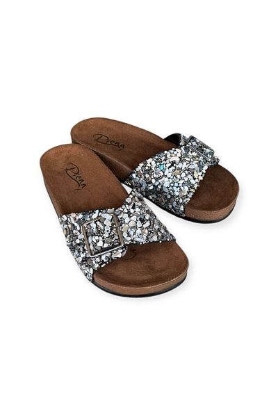 pien Pieen Women's Single Buckle Stone Soft Soft Orthopedic Sole Slippers
