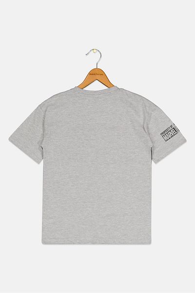 Marvel Kids Boy Crew Neck Short Sleeve Graphic Print T-shirt, Heather Grey