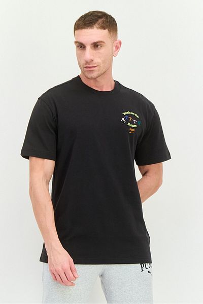 Puma Men Sportswear Fit Short Sleeve Outdoor T Shirt, Black
