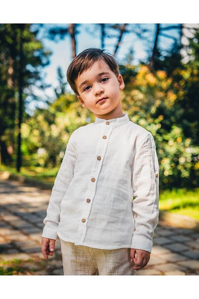 Blippi Muslin Fabric Shirt & Linen Trousers