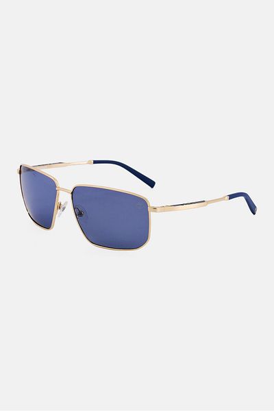 Timberland Men TB0001032D61 Square Sunglasses, Blue/Gold