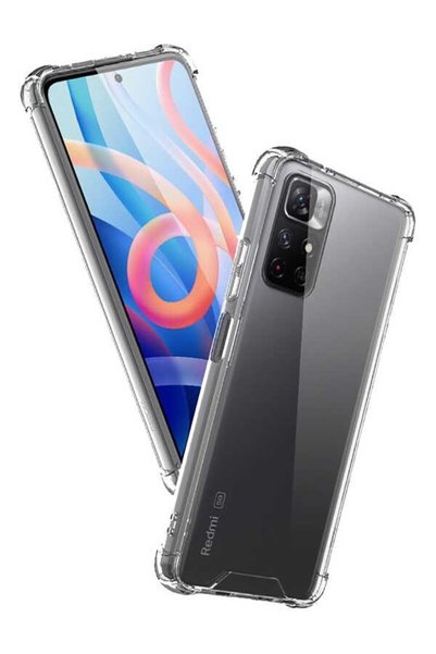 tekno grup Poco M4 Pro 5g Case Ultra Protection Clear Anti Shock Case + Glass...
