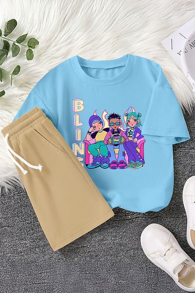 MYADA Set de 2 piese pentru copii, pentru adolescenți, care ascultă muzică scrisă premium, imprimat 23473