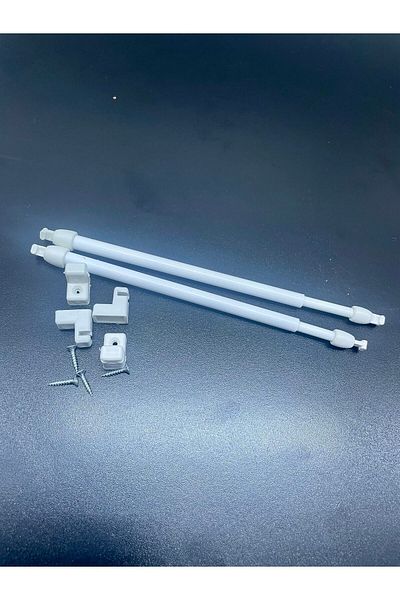 Şahinsoy perde White Briz Curtain Rod (Butterfly Curtain Rod) 70-90cm