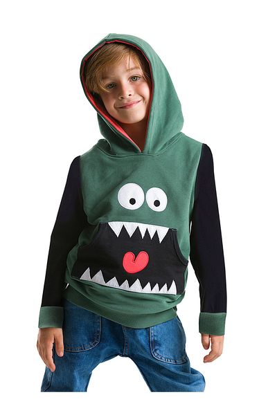 Denokids Sweatshirt für Jungen – mit Kapuze und Kängurutasche