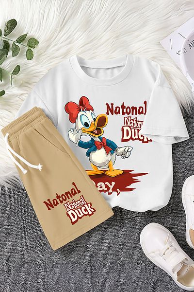 MYADA Set pentru copii din 2 piese cu imprimeu National Duck Premium 22466