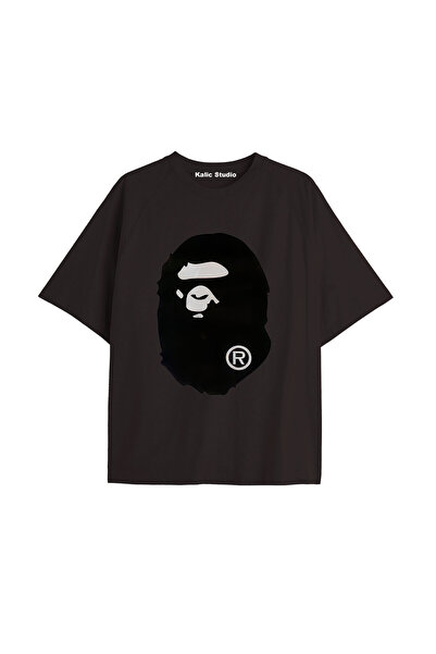 Kalic Studio Tricou de vară negru cu model Mr. Bape UNISEX