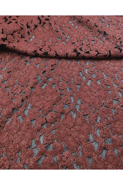 Kumaş Parça Φόρεμα 135 εκ. Δαντέλα Μαύρο Πλακάκι Χρώμα Glitter