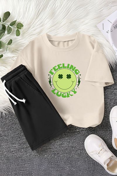 MYADA Premium Lucky Feel Smile Printed 2-Piece Children's Suit 23449