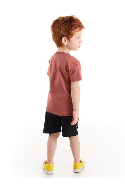 Denokids Set de tricou negru pentru băiat cu skateboard