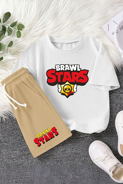 MYADA Premium Brawl Stars Colorful Printed 2-Piece Children's Set 23409