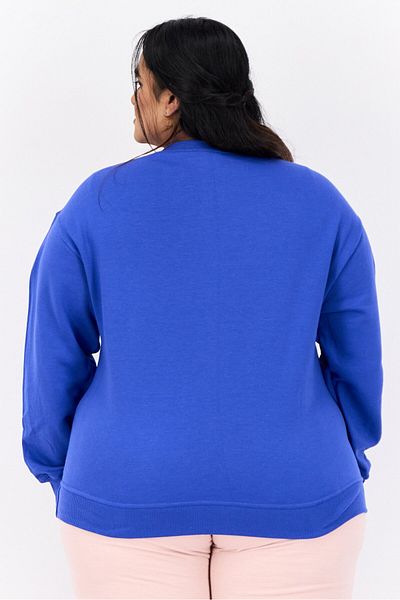 Champion Women Plus Size Long Sleeves Outdoor Sweatshirts, Blue