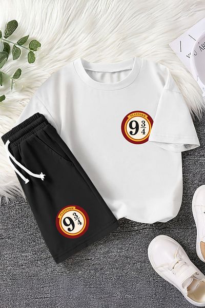 MYADA New Season Platform 9 3/4 Printed Colorful 2-Piece Children's Suit 23406