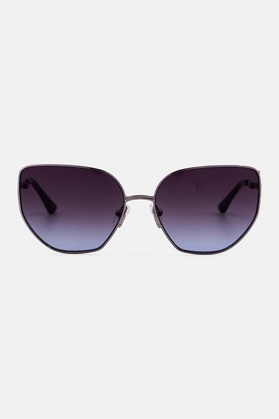 Guess Women GU787510W60 Aviator Sunglasses, Silver