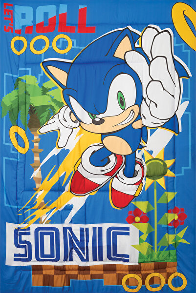 Sonic 5-in-1 Bnb Comforter Bedding Set – Brushed Microfiber & Polyester Shell – Red