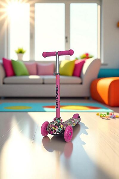 Dynamic Ht288 - Illuminated Pink Scooter, 3 Wheels, New Generation