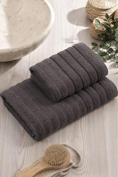 Eponj Home Wave 2 Piece Towel Set 50X85Cm + 70X140Cm