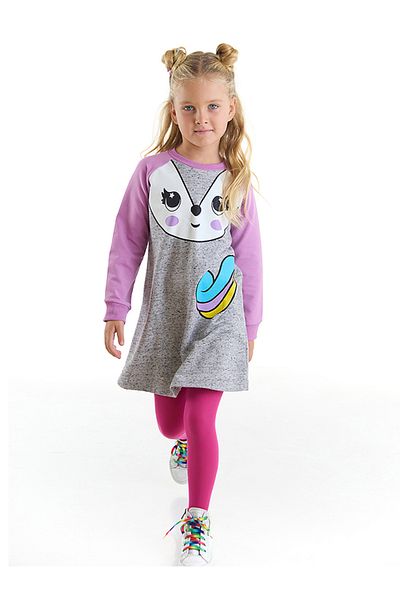 Denokids Einhorn-Fuchs-Mädchenkleid